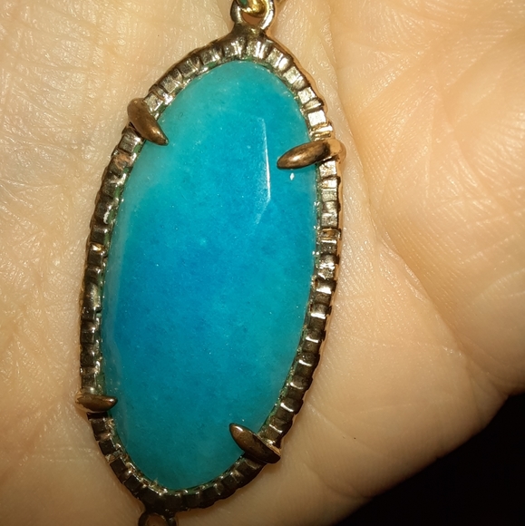 Faceted Blue Stone Necklace - Picture 3 of 6